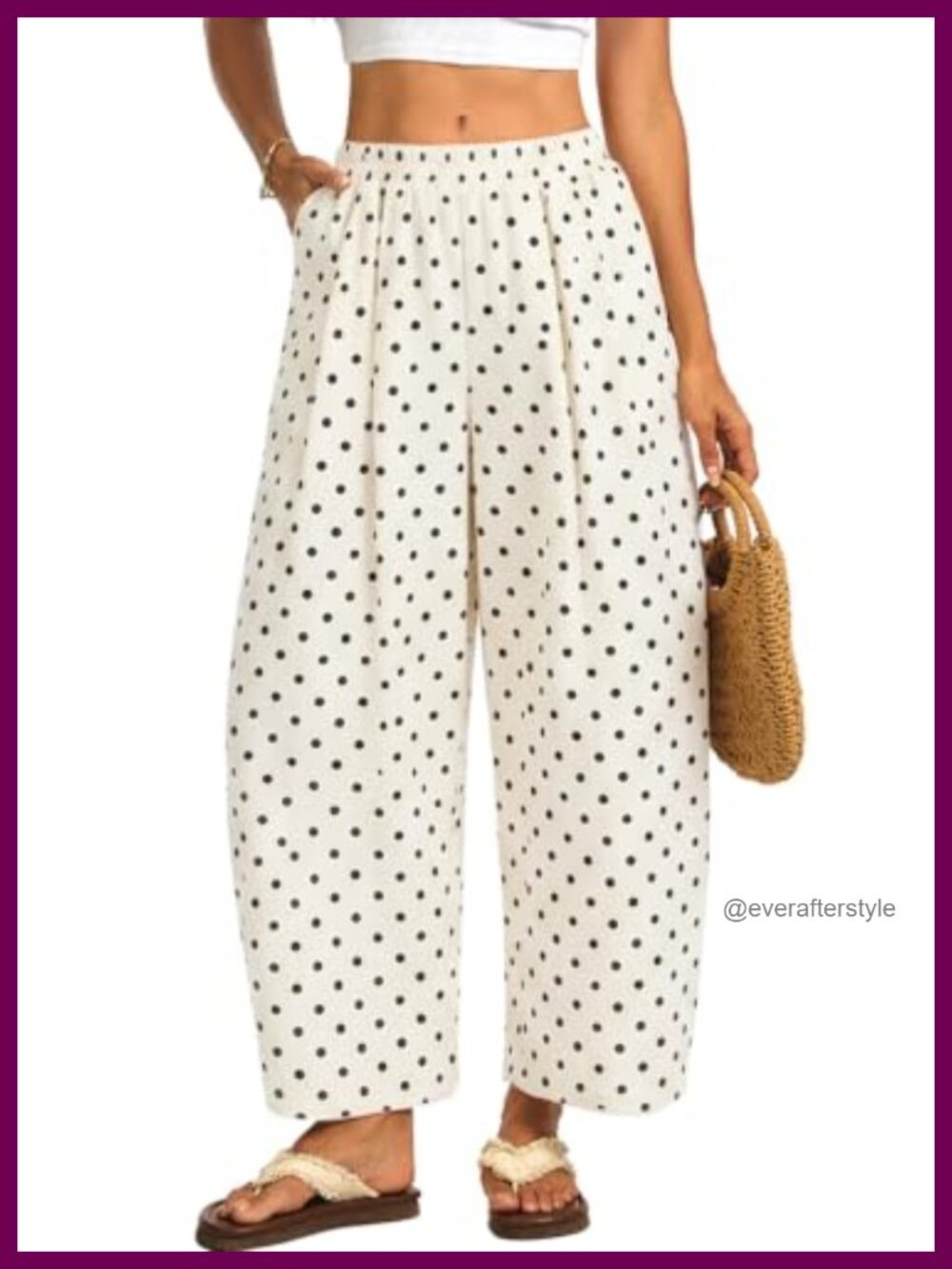 Linen Wide Leg Ankle Pants Lightweight Baggy Loose Palazzo Cropped